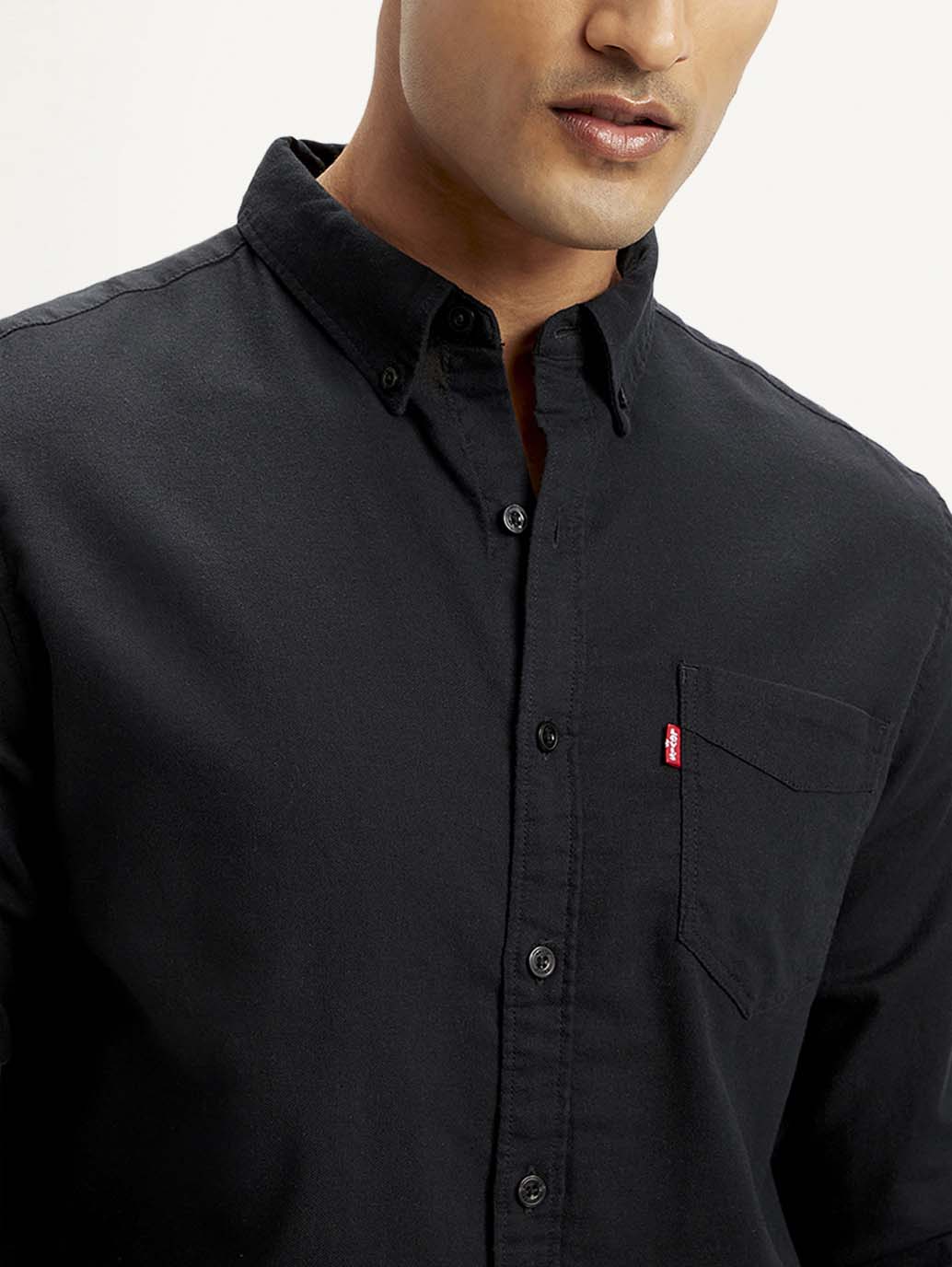 Men's Solid Slim Fit Oxford Shirt - Image 3