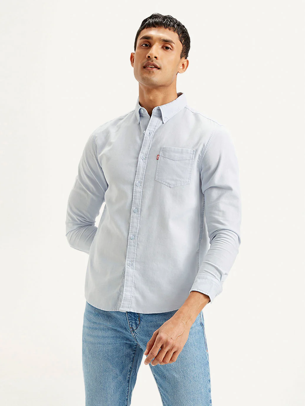 Men's Solid Slim Fit Oxford Shirt