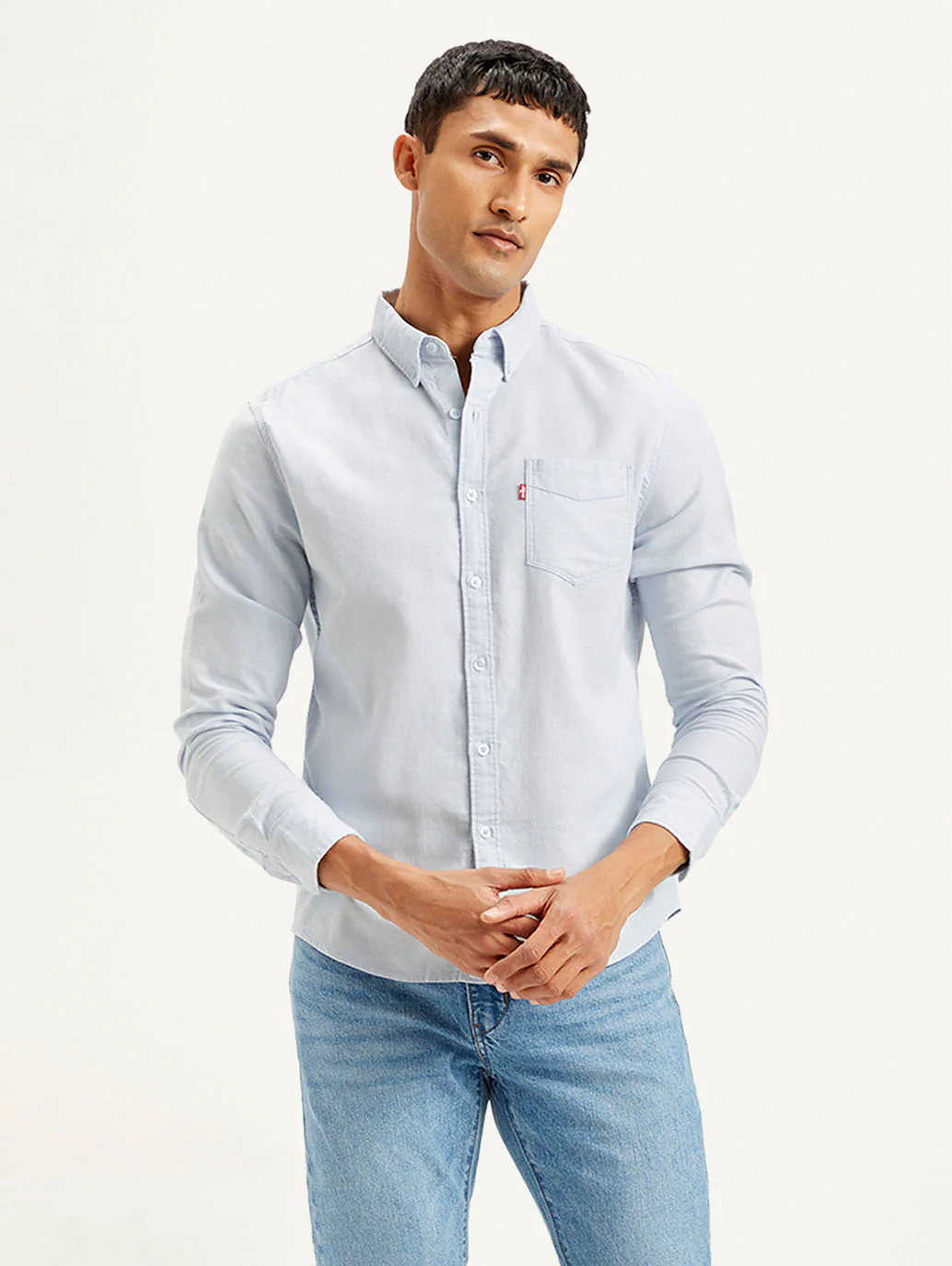 Men's Solid Slim Fit Oxford Shirt - Image 2