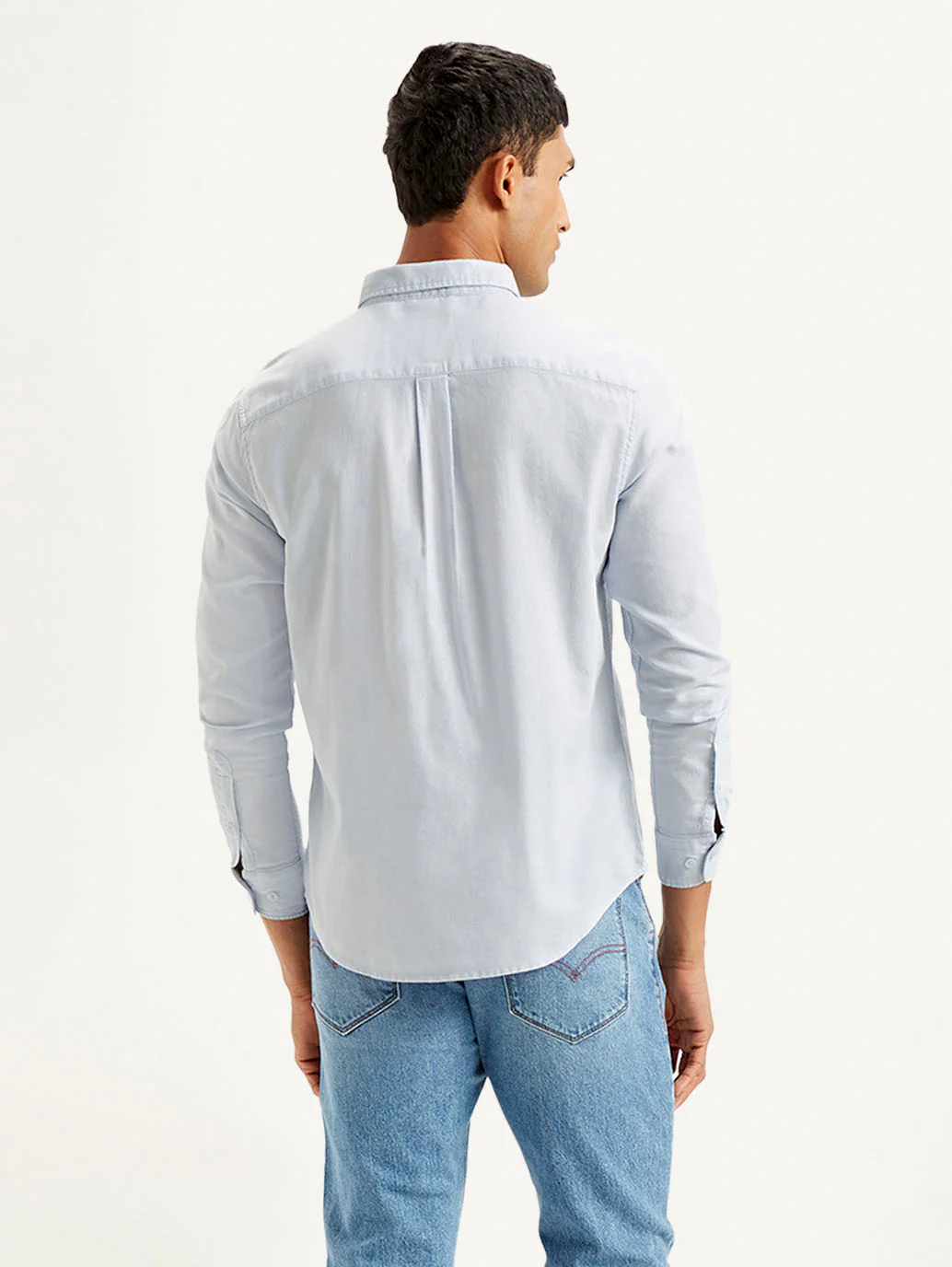 Men's Solid Slim Fit Oxford Shirt - Image 3