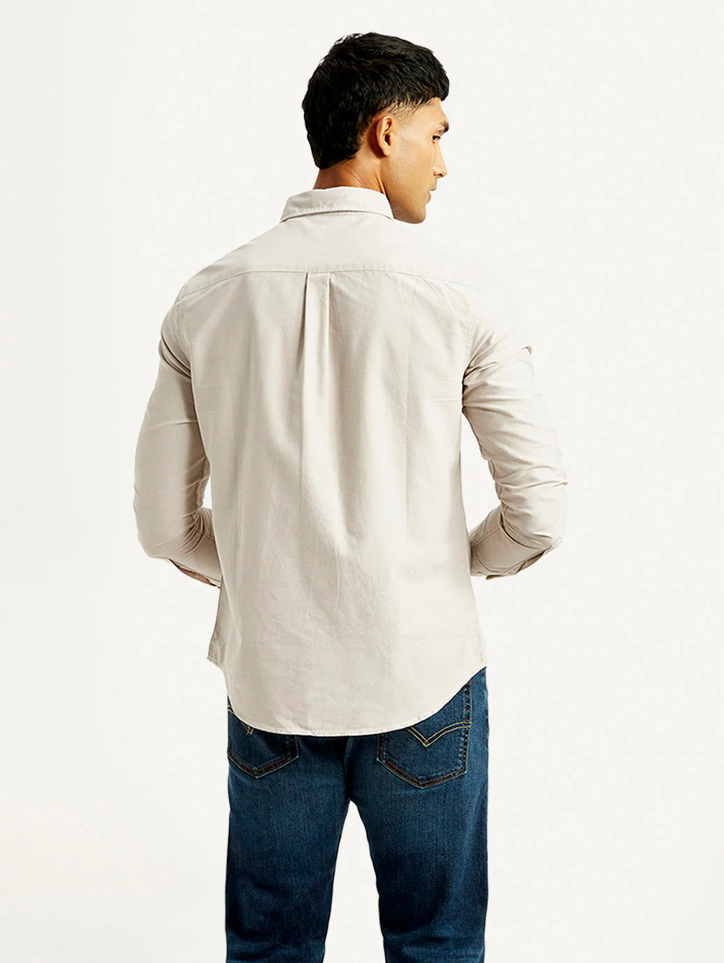 Men's Solid Slim Fit Oxford Shirt - Image 4
