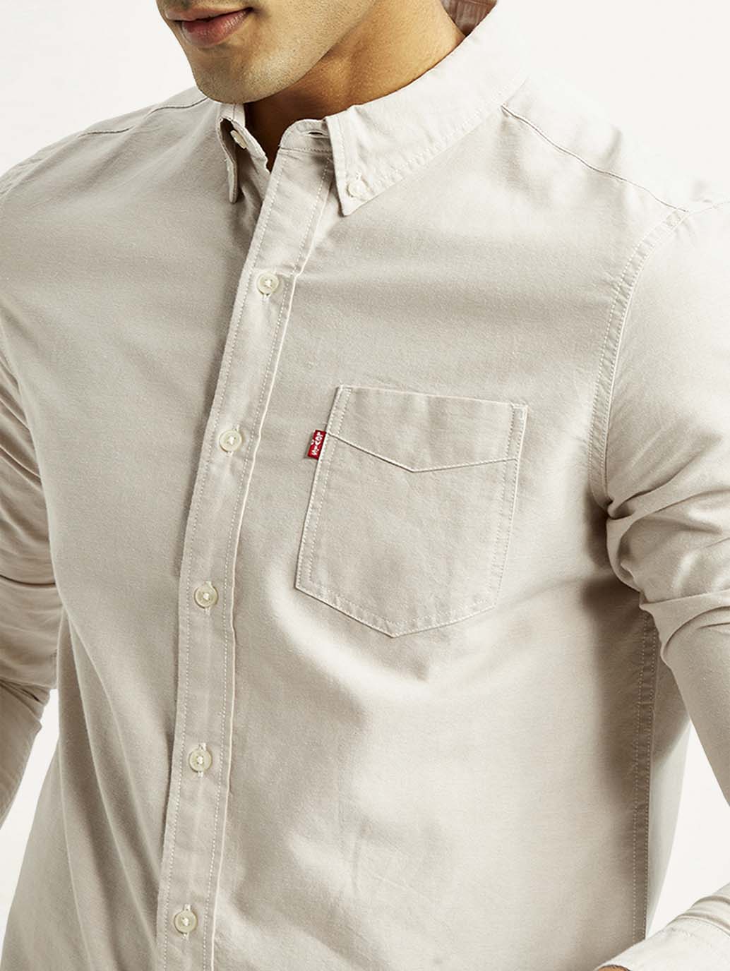 Men's Solid Slim Fit Oxford Shirt - Image 5