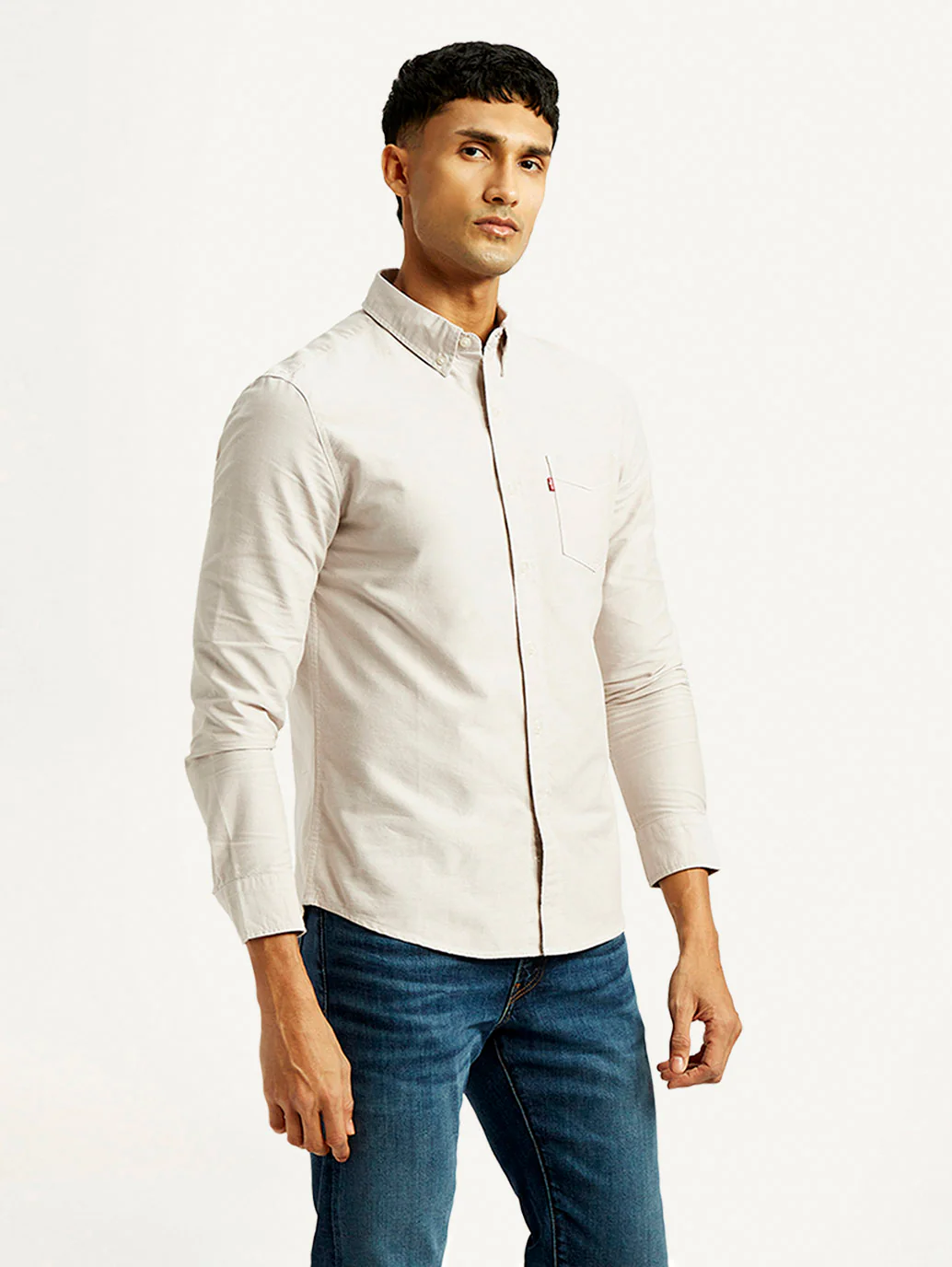 Men's Solid Slim Fit Oxford Shirt - Image 6