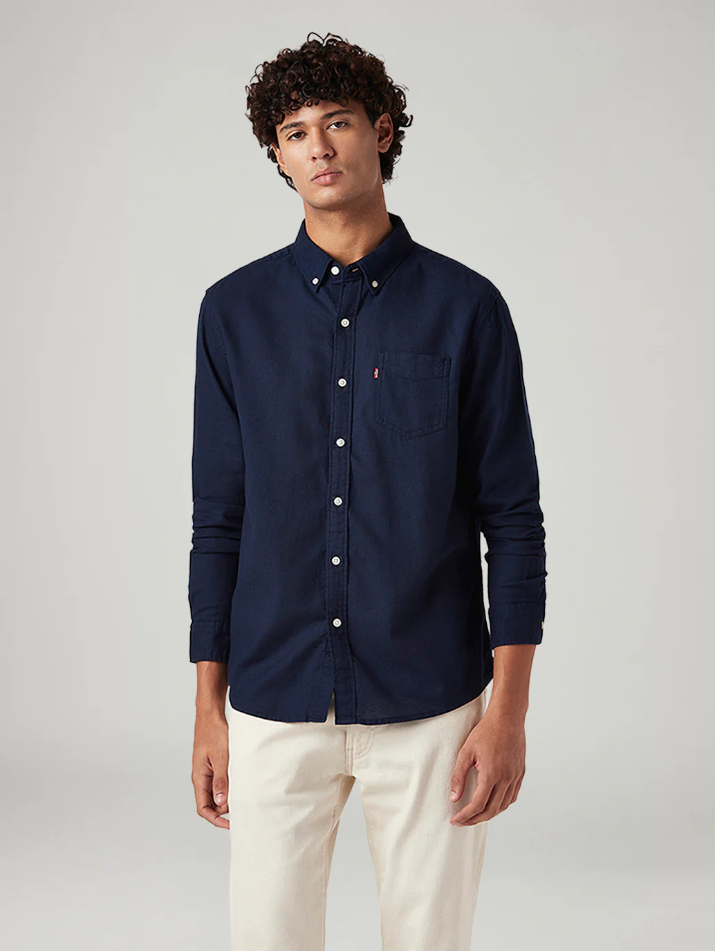 Men's Solid Slim Fit Oxford Shirt - Image 5