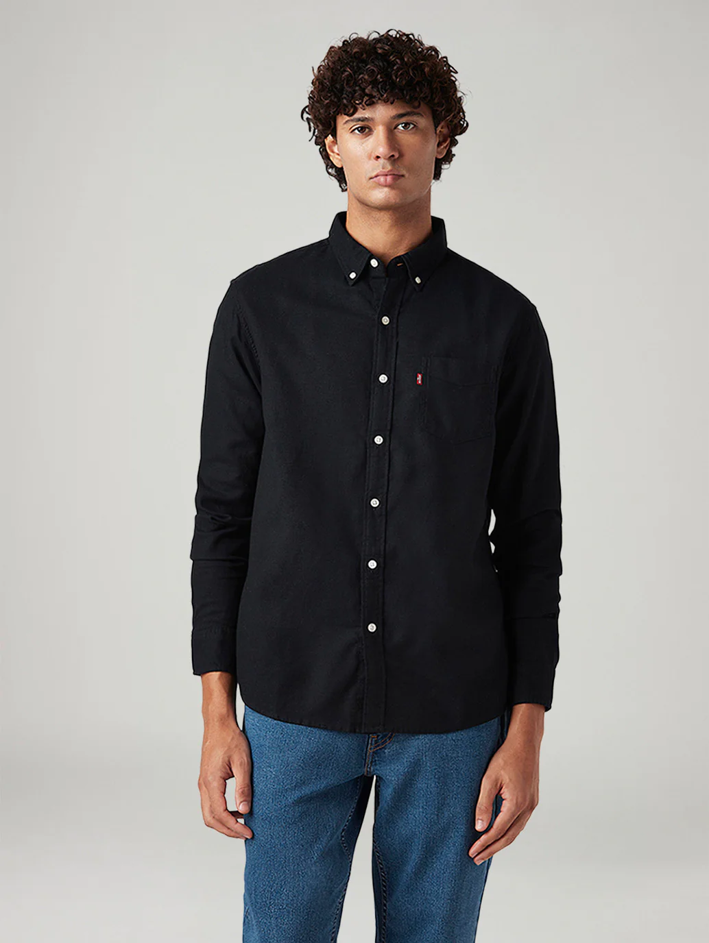 Men's Solid Slim Fit Oxford Shirt - Image 2