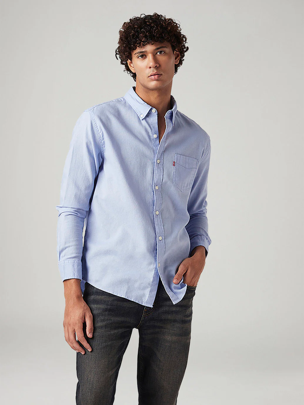 Men's Solid Slim Fit Oxford Shirt