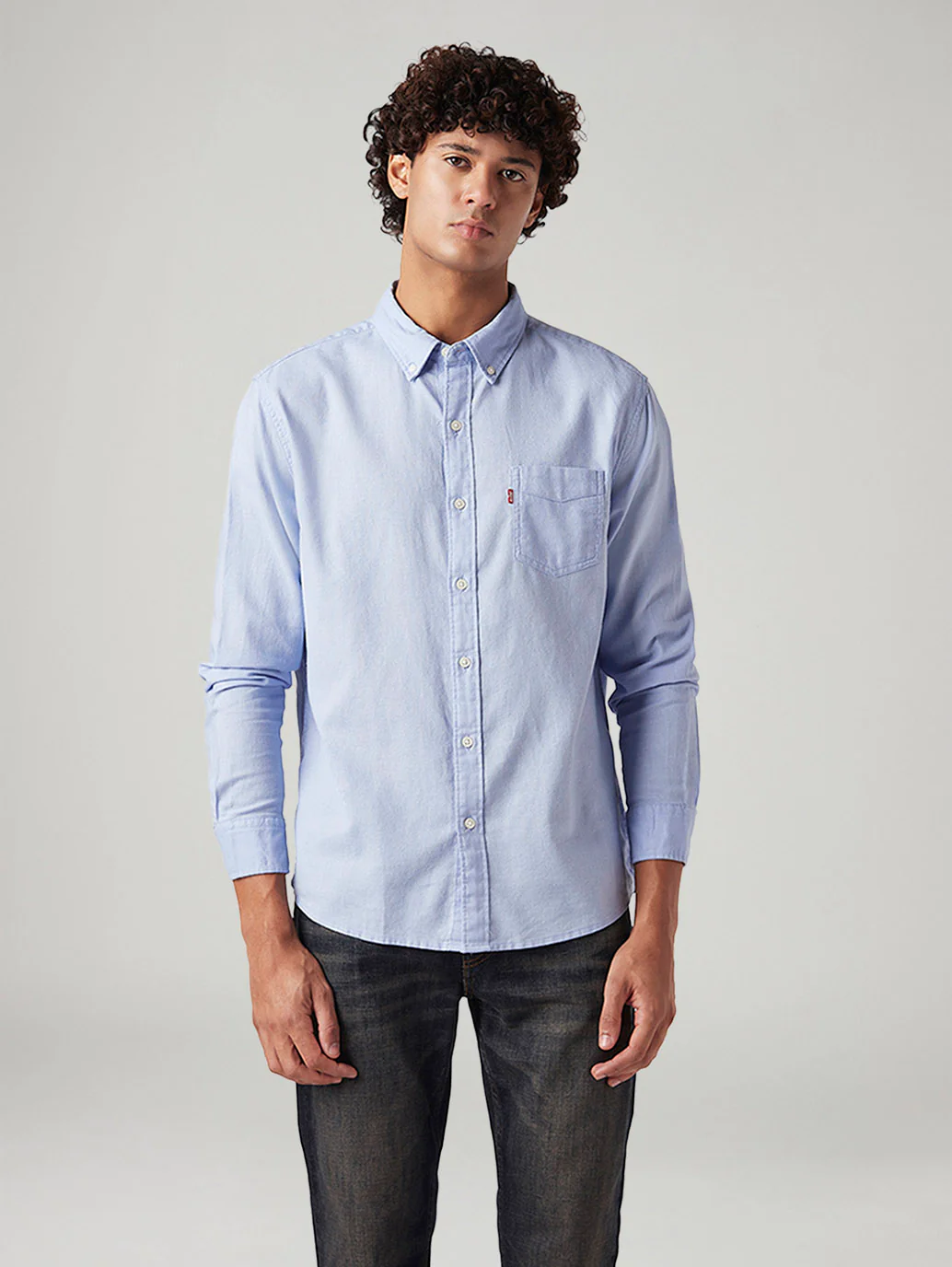 Men's Solid Slim Fit Oxford Shirt - Image 2