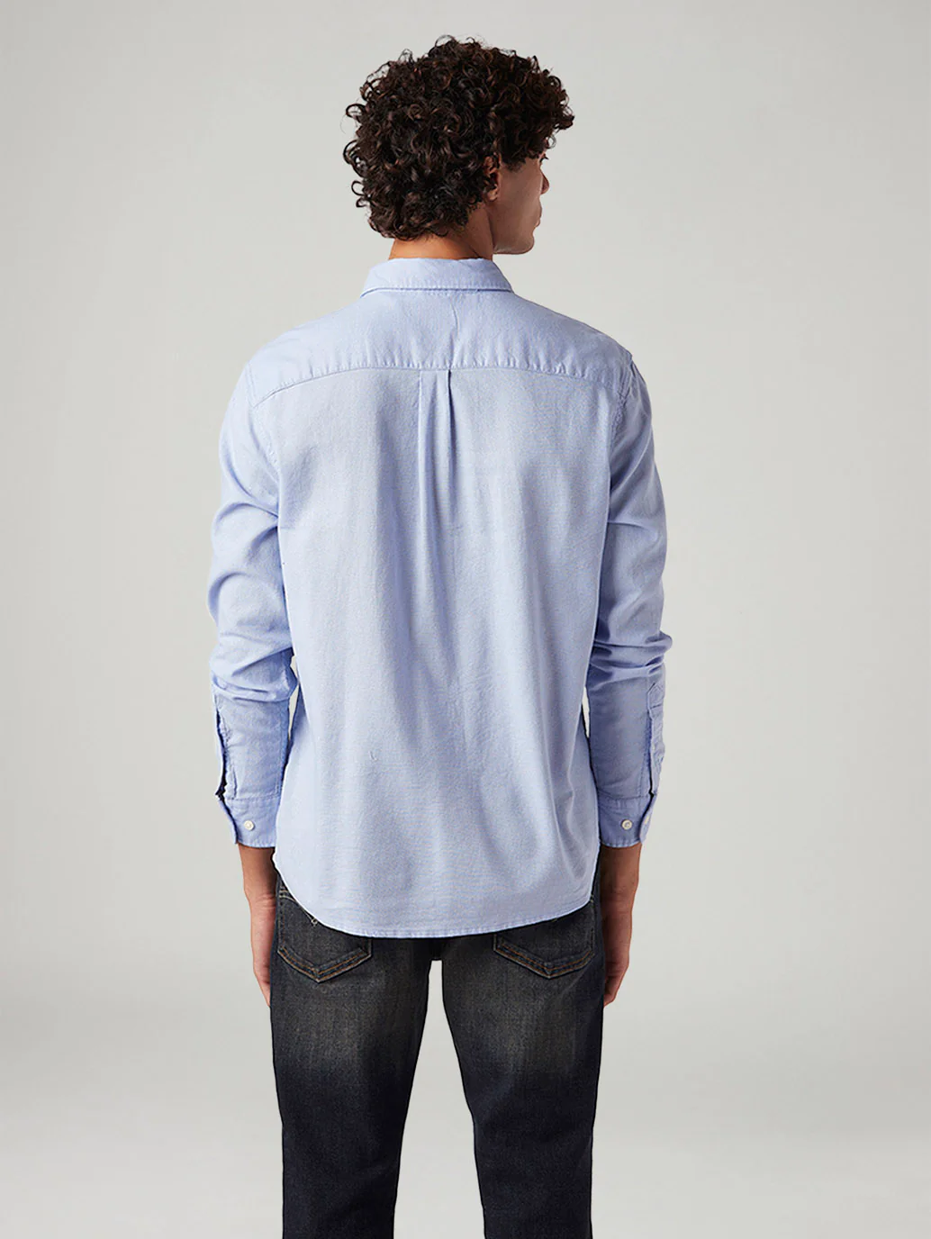 Men's Solid Slim Fit Oxford Shirt - Image 3