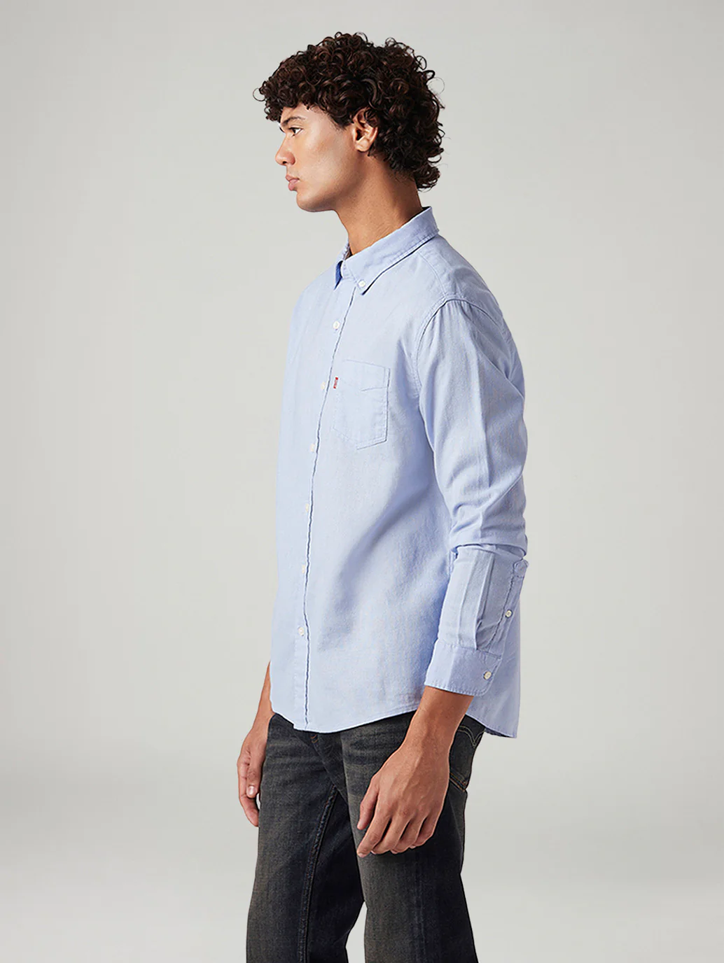 Men's Solid Slim Fit Oxford Shirt - Image 5