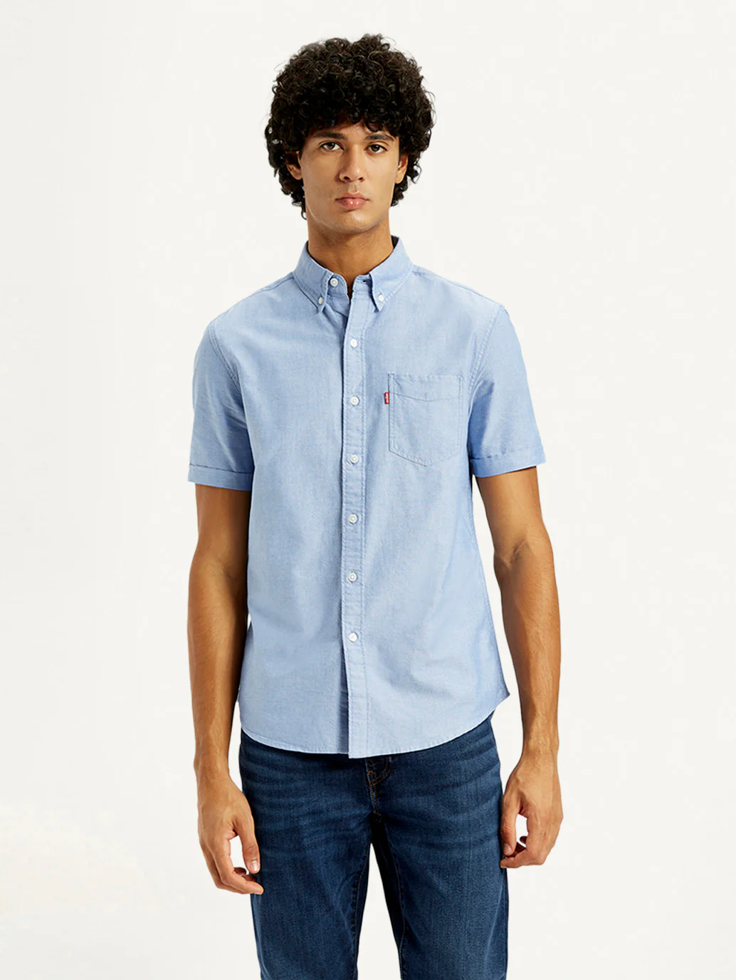 Men's Solid Slim Fit Oxford Shirt - Image 2