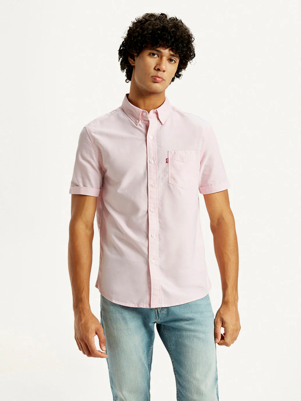 Men's Solid Slim Fit Oxford Shirt - Image 2