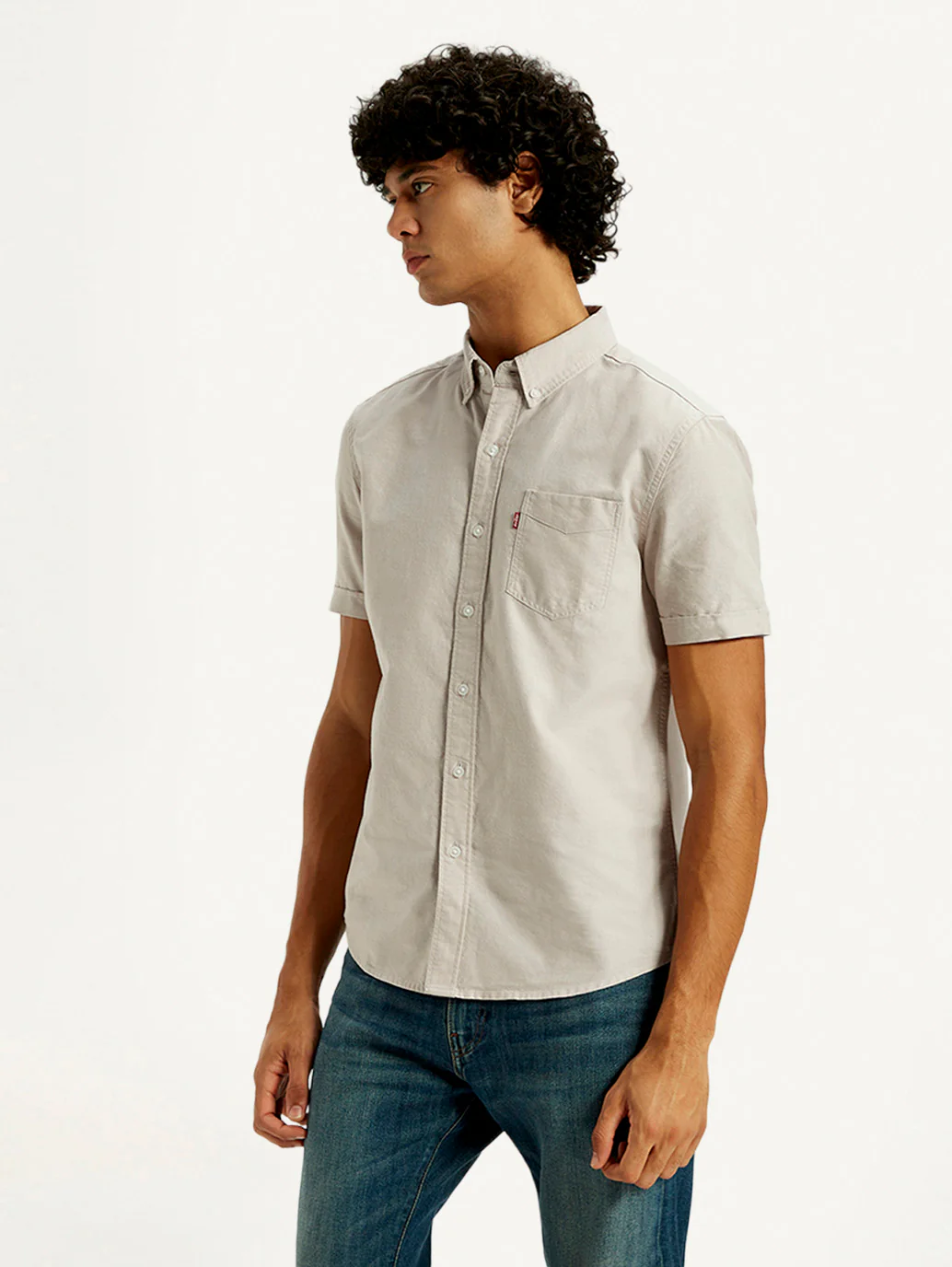 Men's Solid Slim Fit Oxford Shirt - Image 2