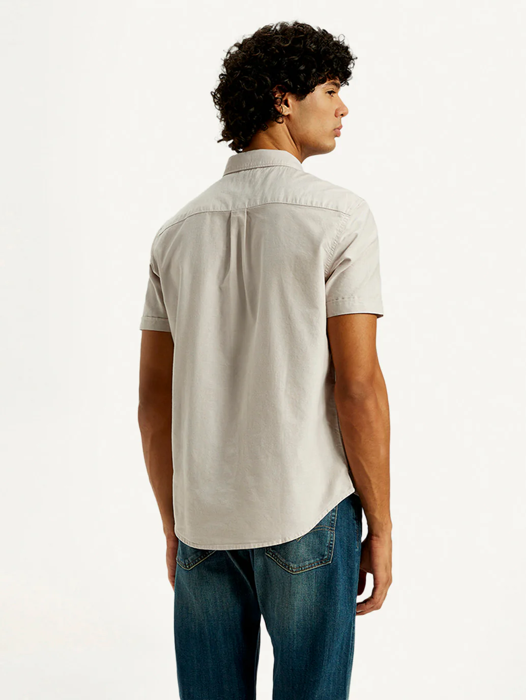 Men's Solid Slim Fit Oxford Shirt - Image 3