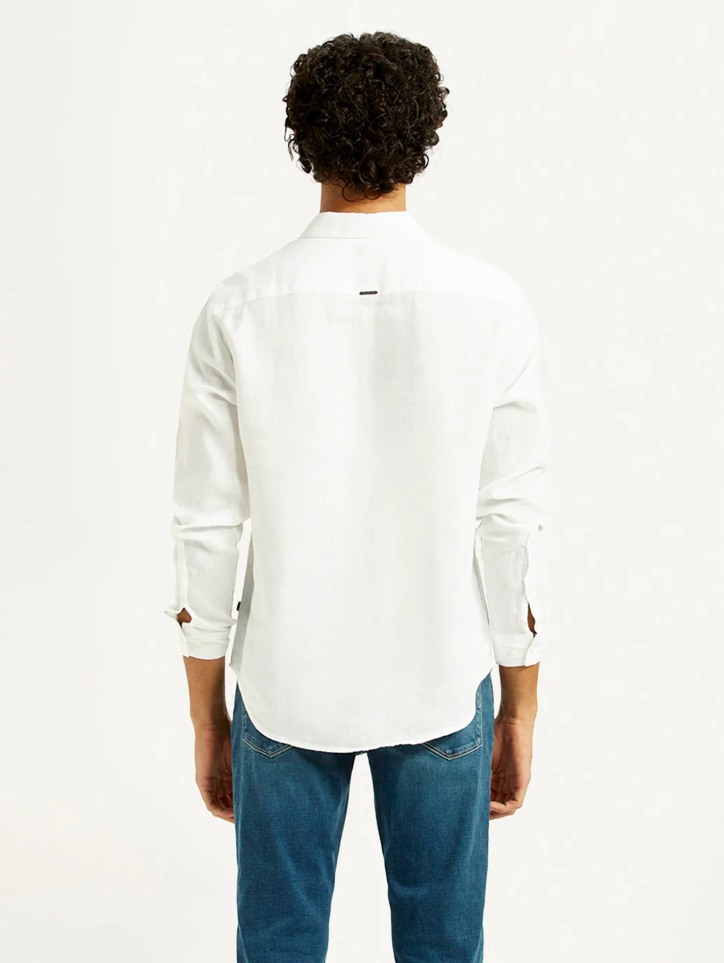 Men's Solid Slim Fit Linen Shirt - Image 3
