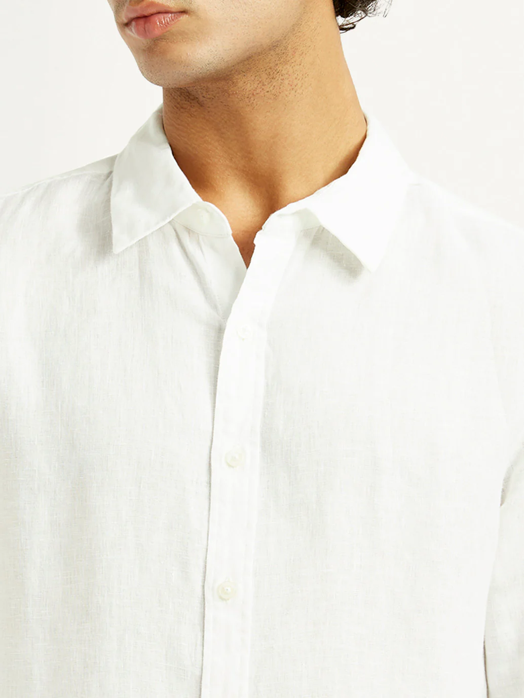 Men's Solid Slim Fit Linen Shirt - Image 4