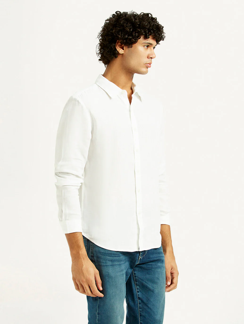 Men's Solid Slim Fit Linen Shirt - Image 5