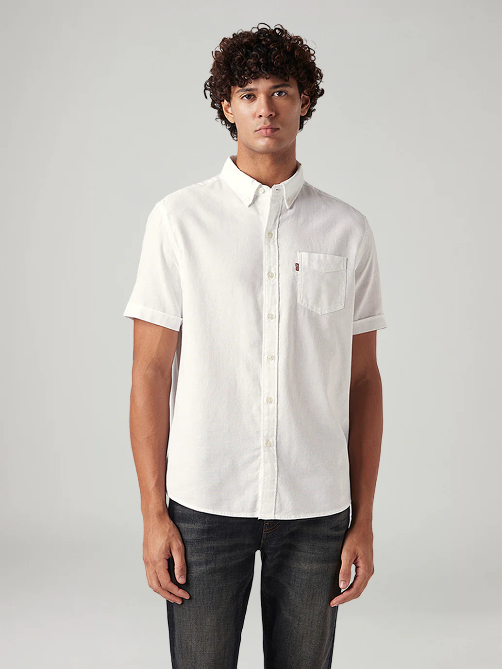 Men's Solid Slim Fit Oxford Shirt