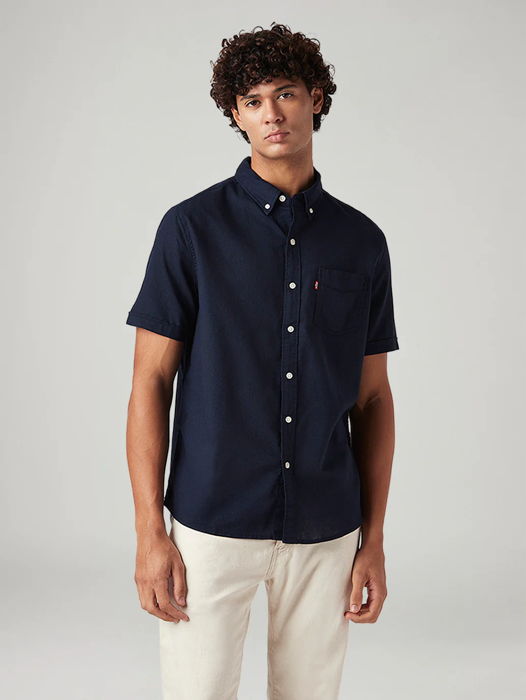 Men's Solid Slim Fit Oxford Shirt - Image 2