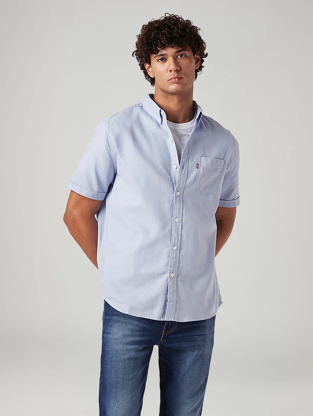 Men's Solid Slim Fit Oxford Shirt