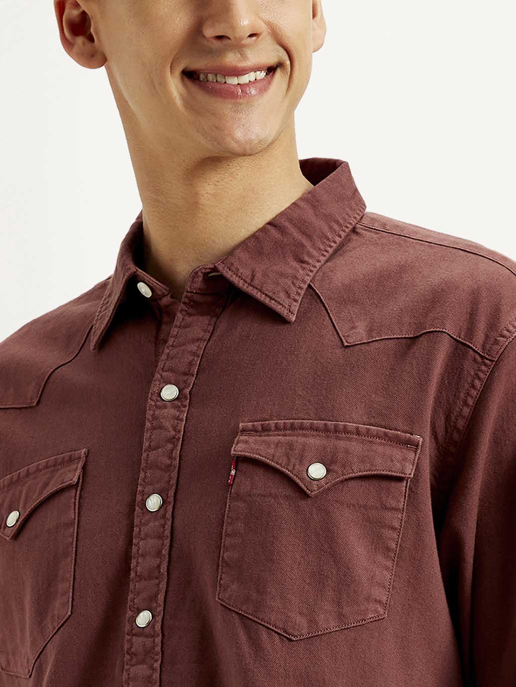Men's Solid Dyed Slim Fit Shirt - Image 4