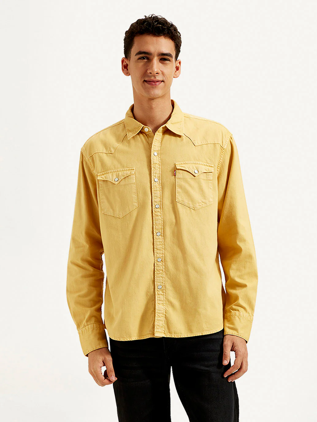 Men's Solid Dyed Slim Fit Shirt - Image 2