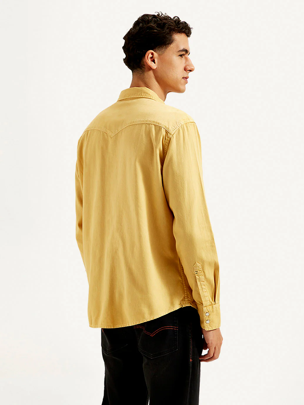 Men's Solid Dyed Slim Fit Shirt - Image 3