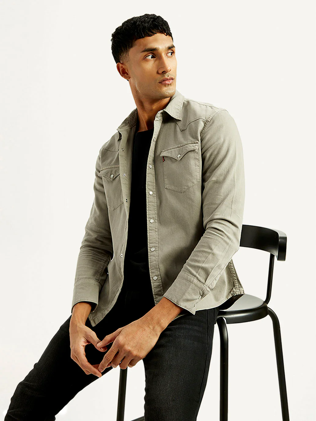 Men's Solid Overdyed Slim Fit Shirt
