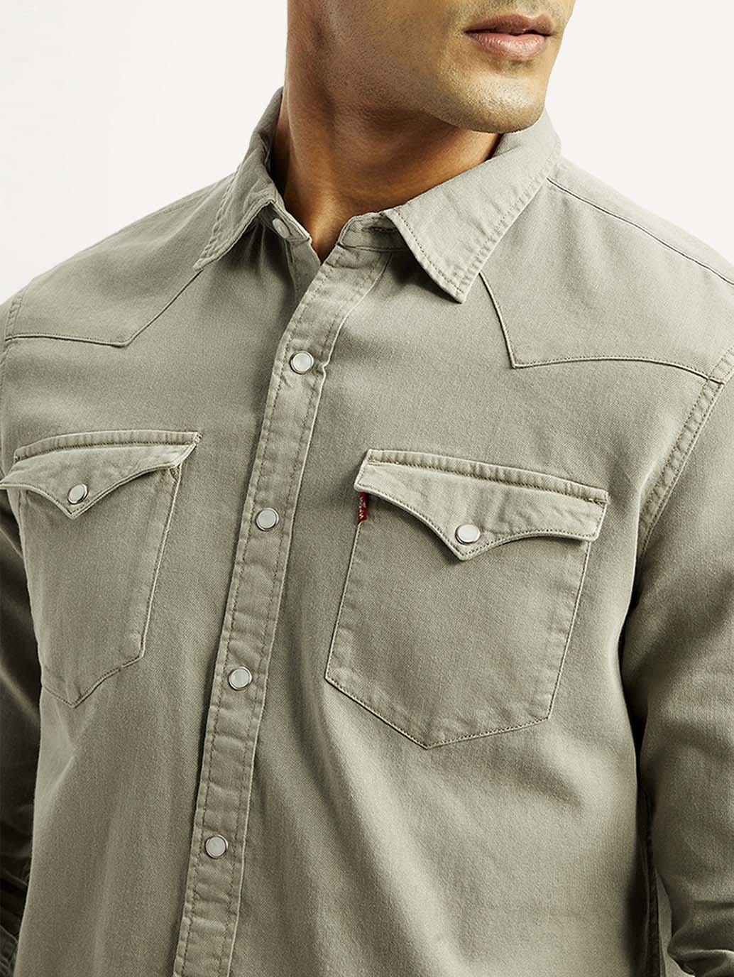 Men's Solid Overdyed Slim Fit Shirt - Image 5