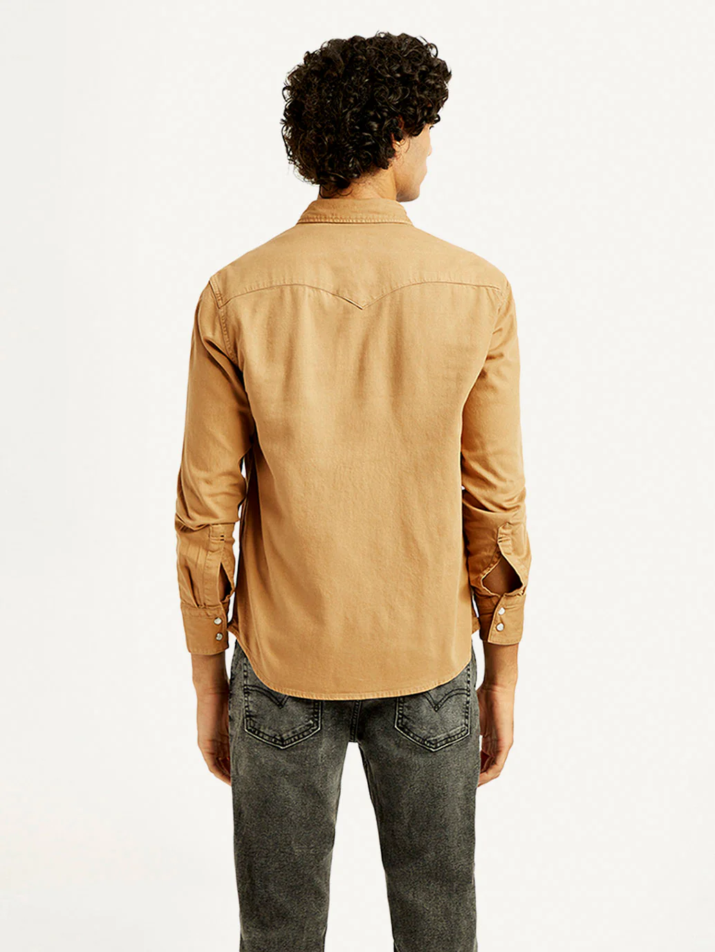 Men's Solid Overdyed Slim Fit Shirt - Image 3