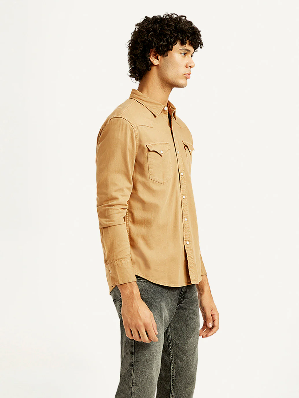 Men's Solid Overdyed Slim Fit Shirt - Image 5