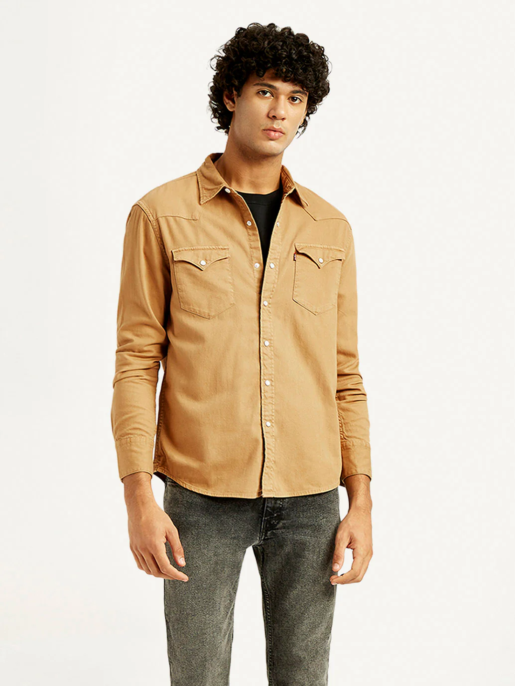 Men's Solid Overdyed Slim Fit Shirt - Image 6