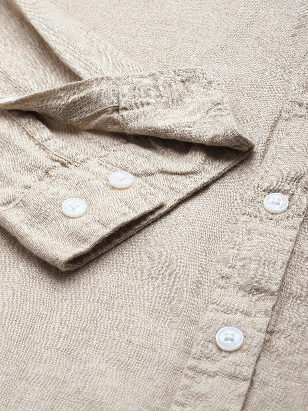 Men's Redloop Solid Slim Fit Linen Shirt - Image 5