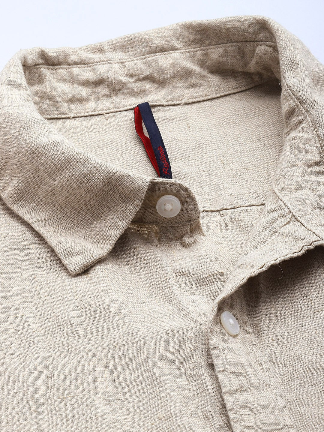 Men's Redloop Solid Slim Fit Linen Shirt - Image 6