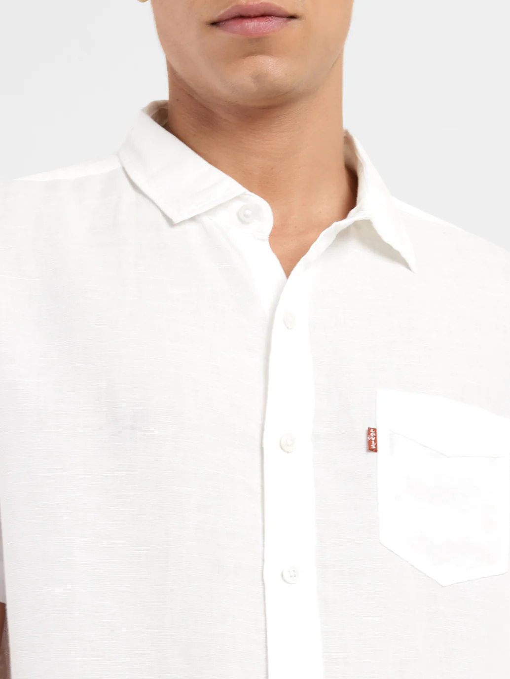 Men's Solid Slim Fit Linen Shirt - Image 5