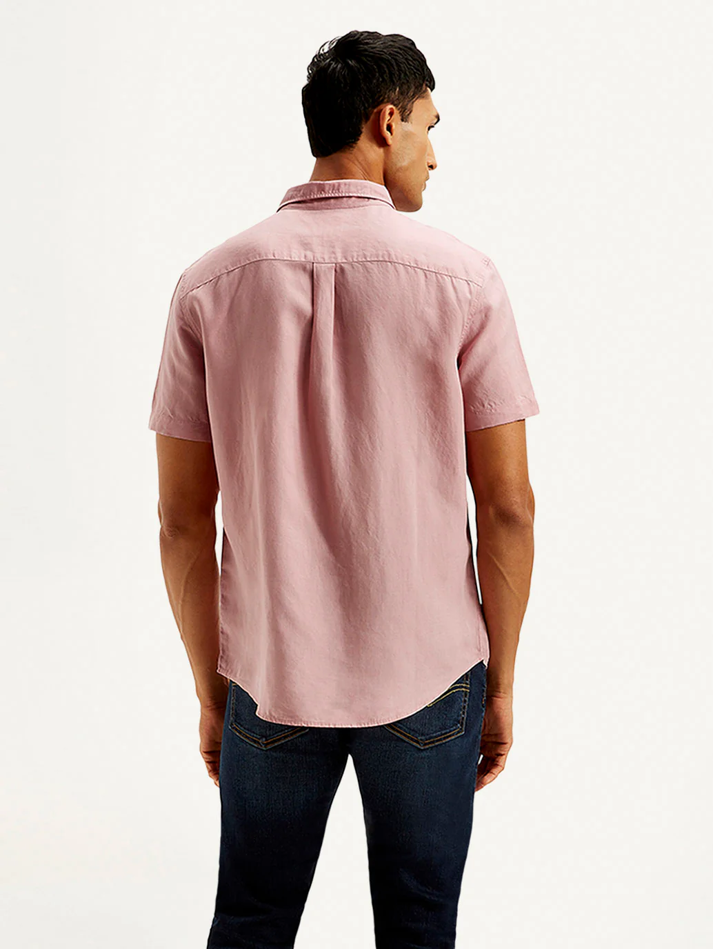 Men's Solid Slim Fit Linen Shirt - Image 3