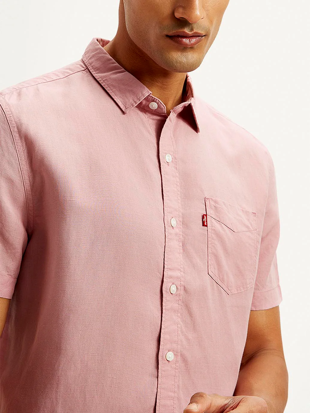 Men's Solid Slim Fit Linen Shirt - Image 4