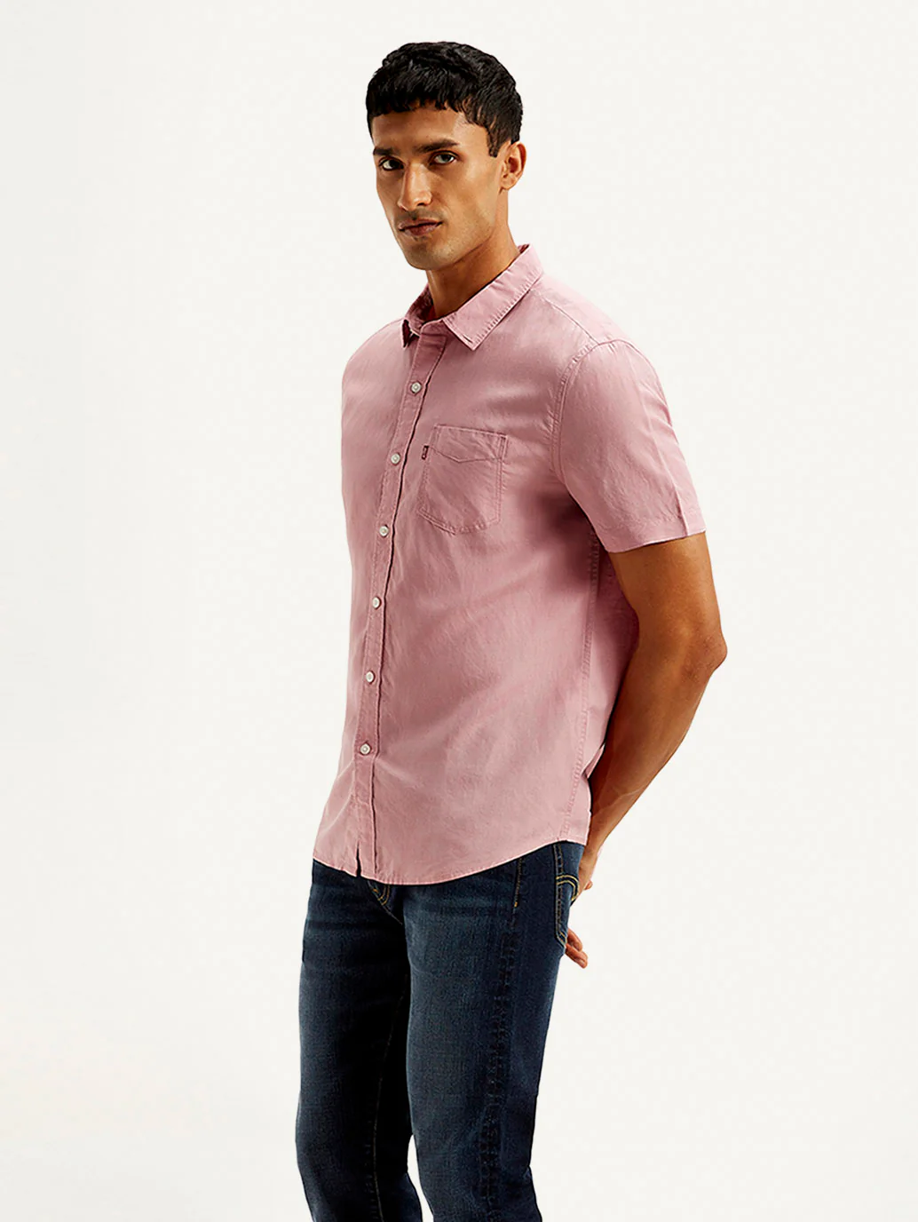 Men's Solid Slim Fit Linen Shirt - Image 5
