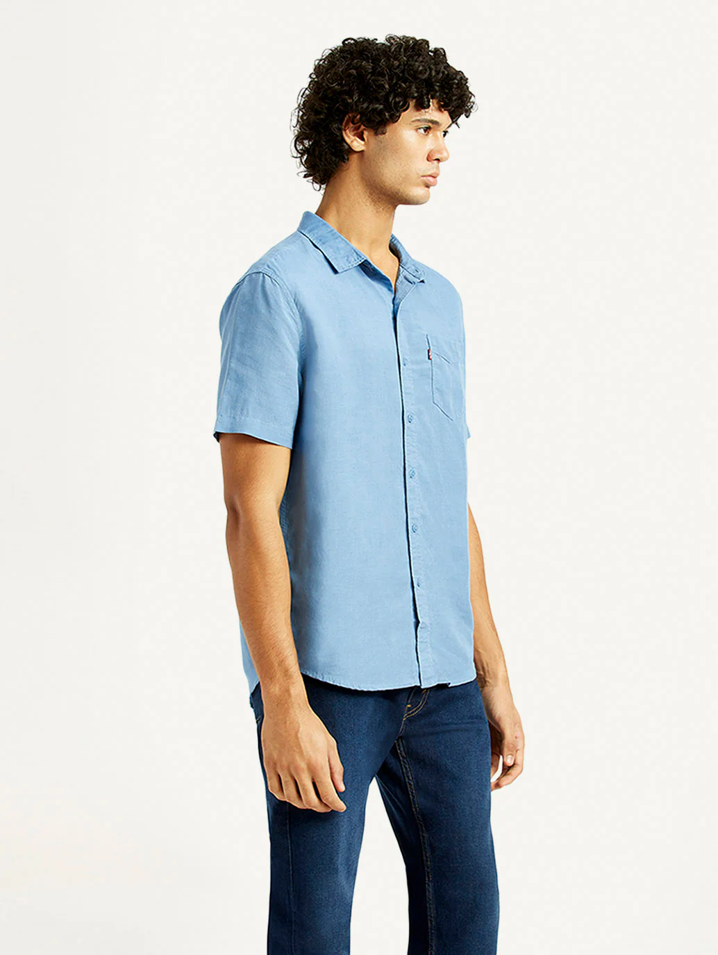 Men's Solid Slim Fit Linen Shirt - Image 4