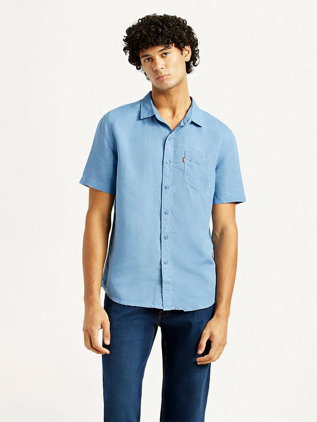 Men's Solid Slim Fit Linen Shirt - Image 5