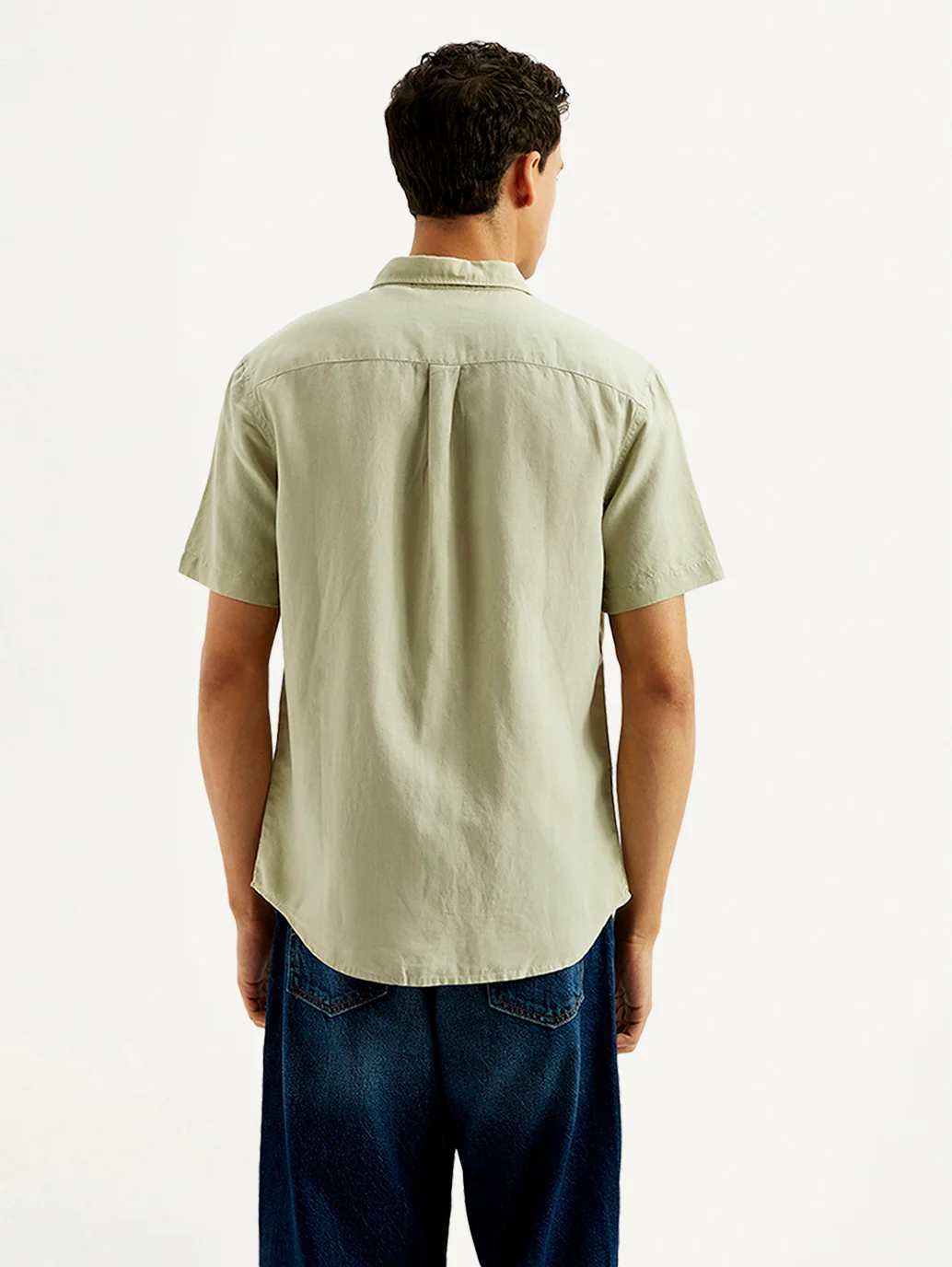 Men's Solid Slim Fit Linen Shirt - Image 2