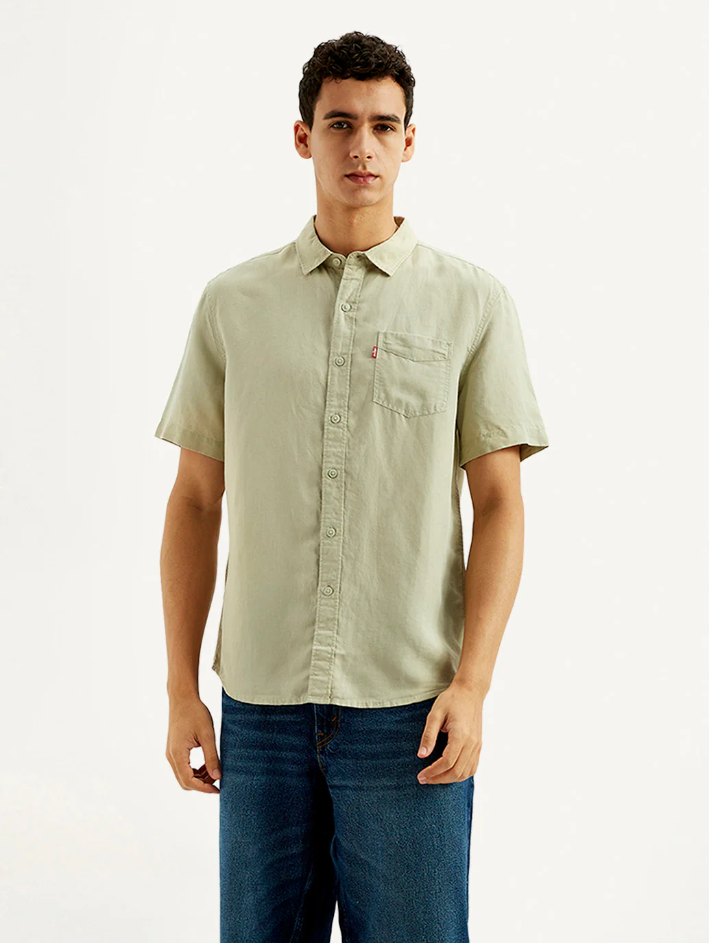 Men's Solid Slim Fit Linen Shirt - Image 5