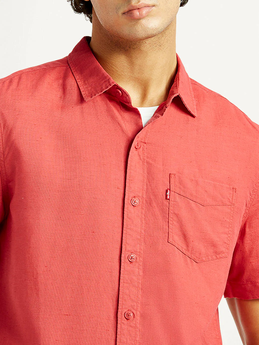 Men's Solid Slim Fit Linen Shirt - Image 3
