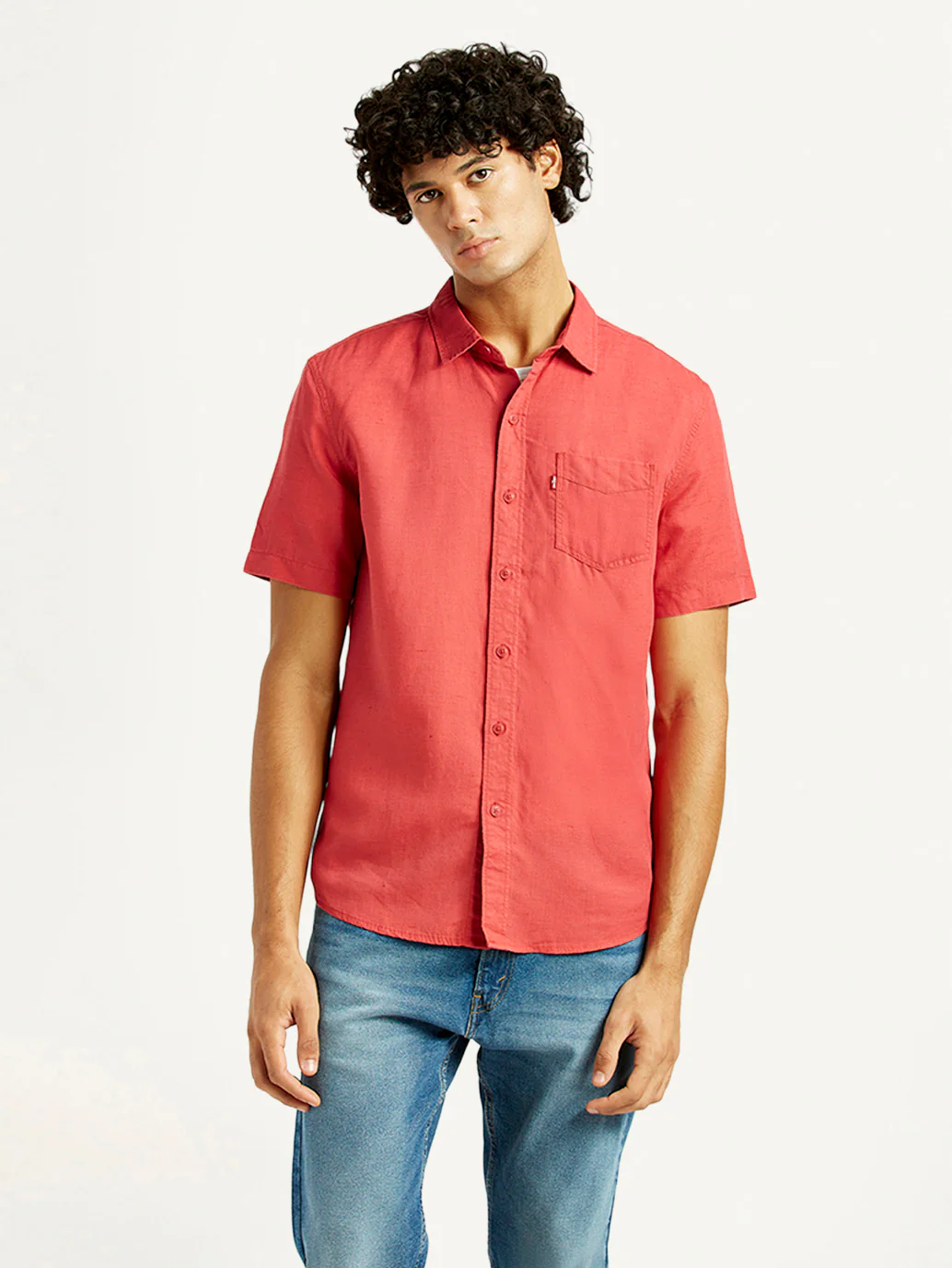 Men's Solid Slim Fit Linen Shirt - Image 5