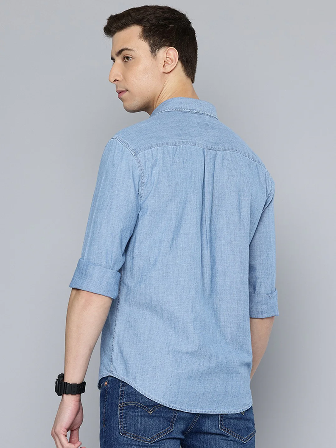 Men's Solid Slim Fit Shirt - Image 2