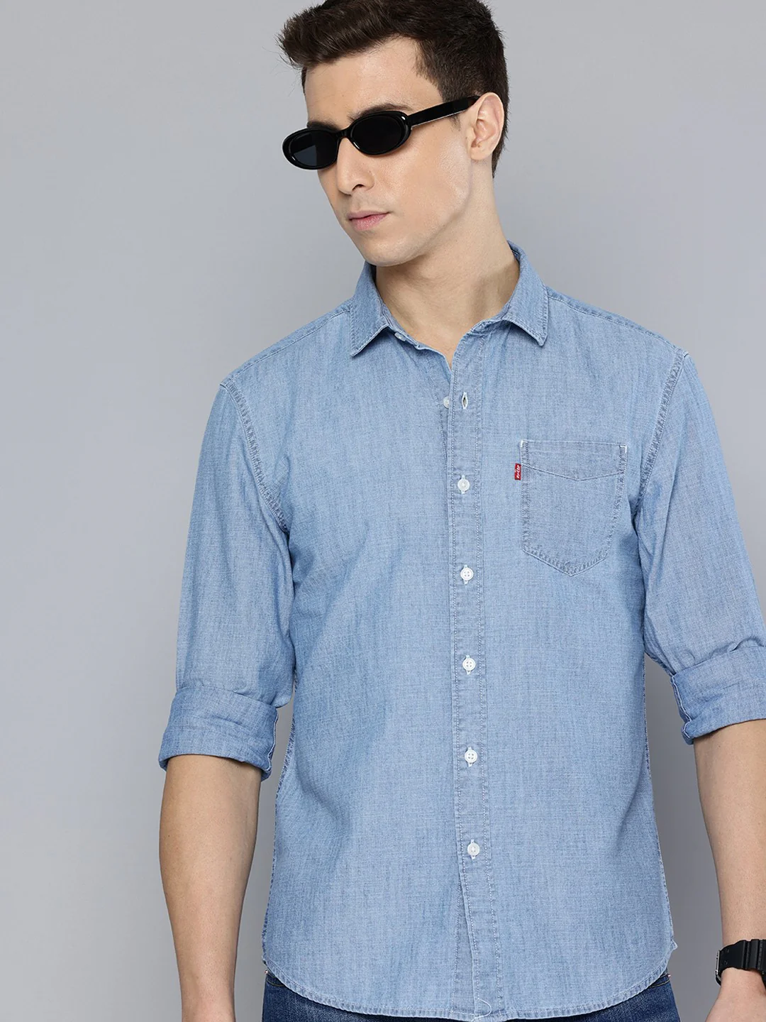 Men's Solid Slim Fit Shirt - Image 5