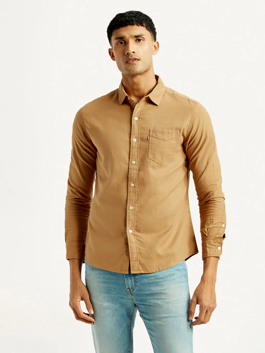 Men's Solid Slim Fit Oxford Shirt - Image 2