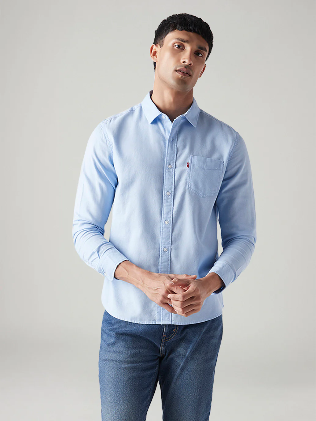 Men's Solid Slim Fit Oxford Shirt