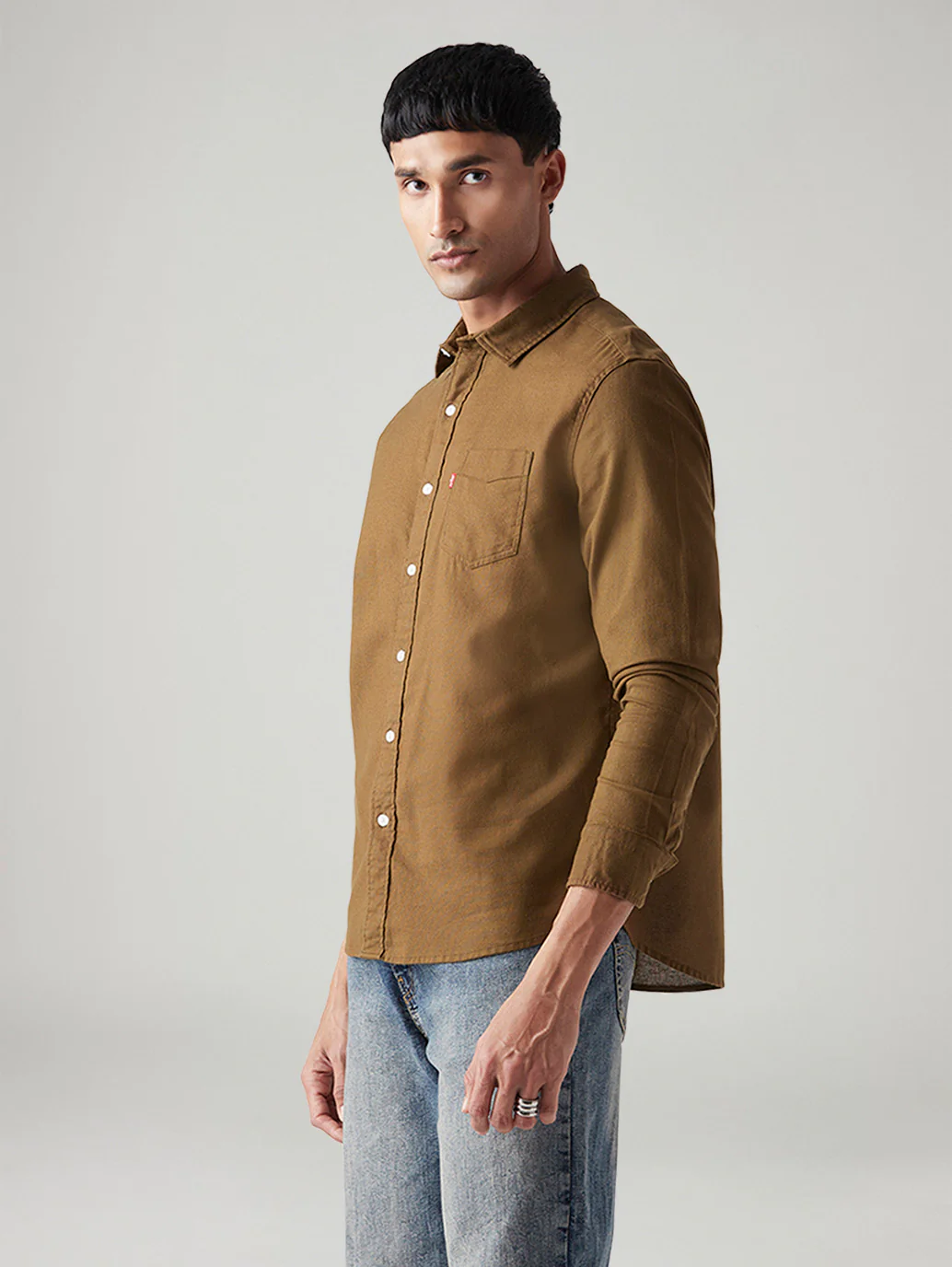 Men's Solid Slim Fit Oxford Shirt - Image 5