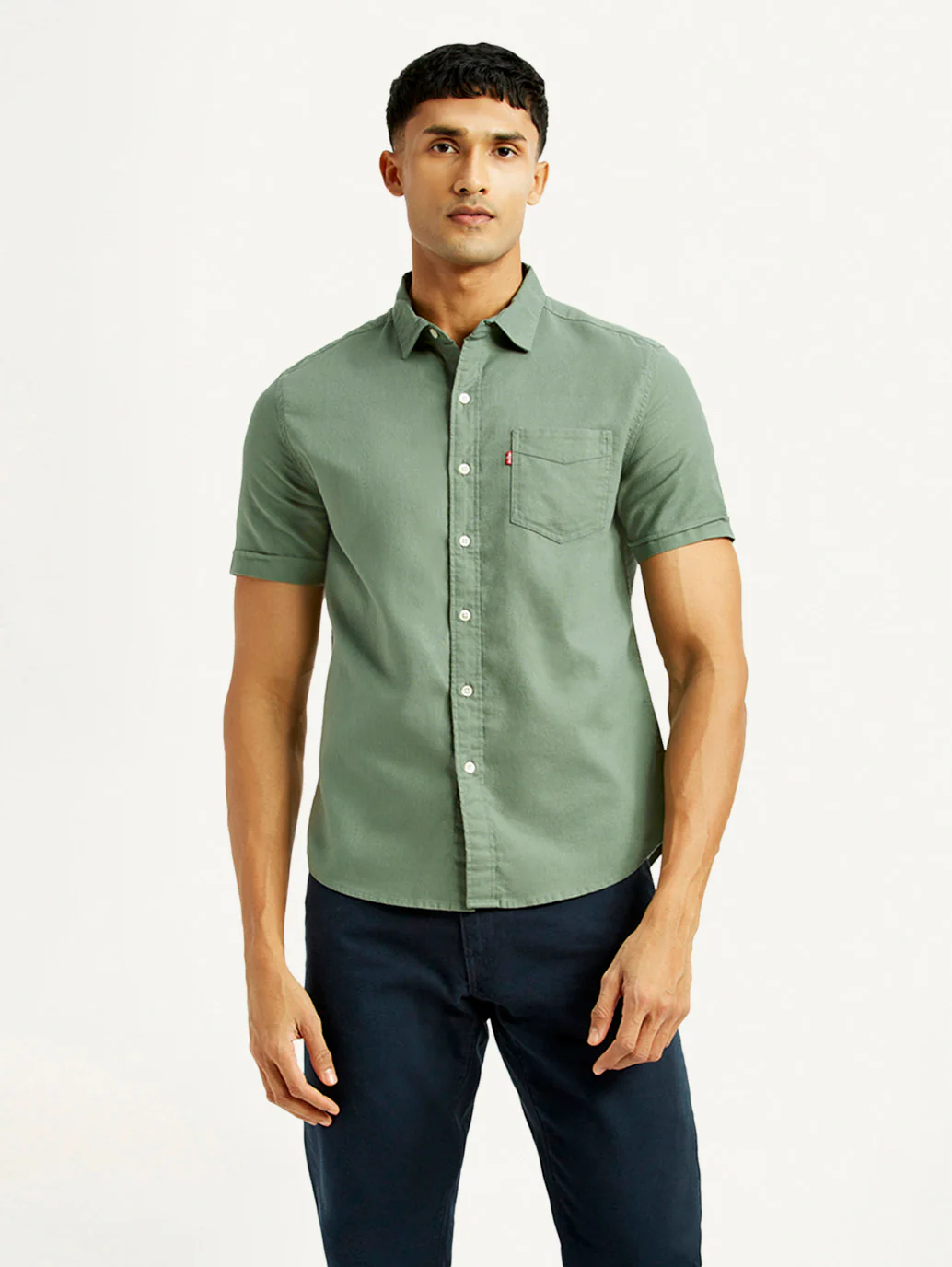 Men's Solid Slim Fit Oxford Shirt - Image 2