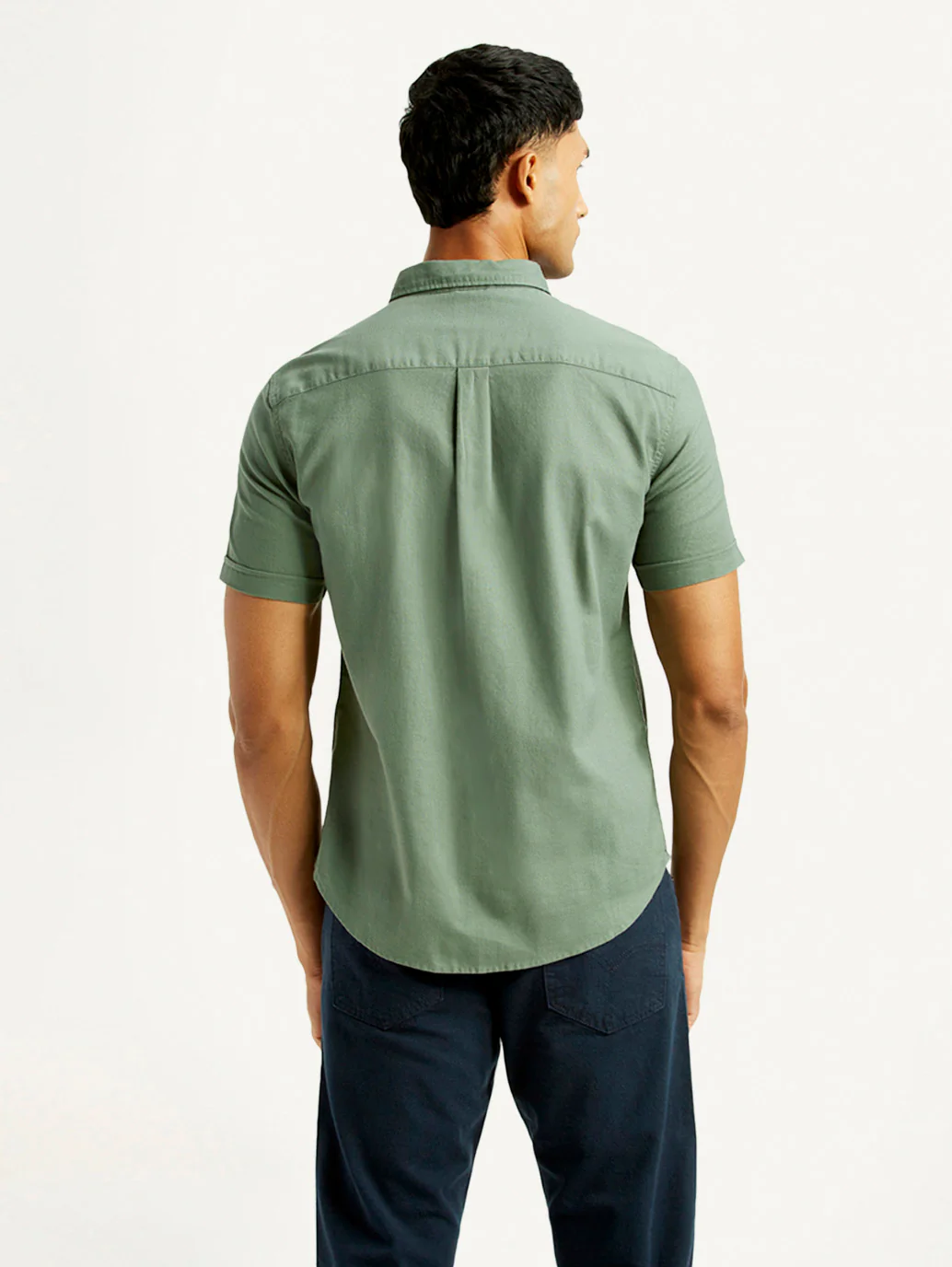 Men's Solid Slim Fit Oxford Shirt - Image 3
